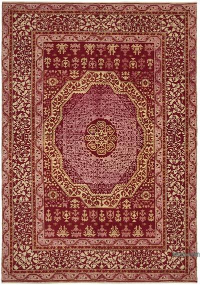 New Hand-Knotted Wool Oushak Rug