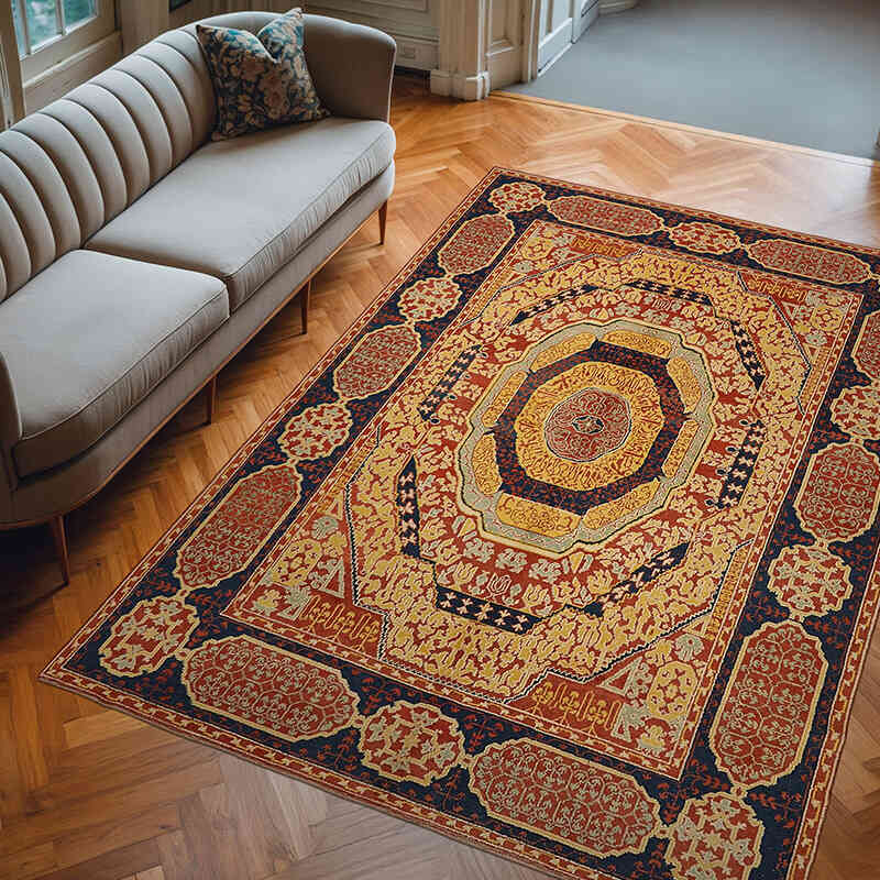 New Hand-Knotted Wool Oushak Rug - K0067659