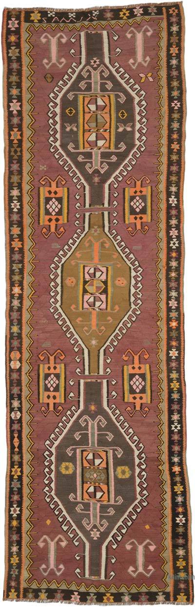 Vintage Kars Kilim Runner - 4' 4" x 13' 3" (52" x 159")