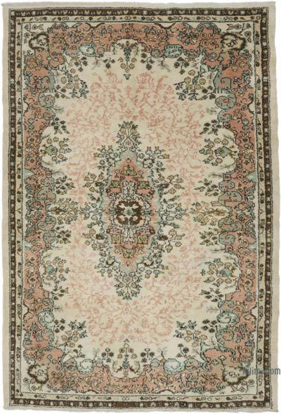 Vintage Turkish Hand-Knotted Rug - 6' 3" x 9' 1" (75" x 109")