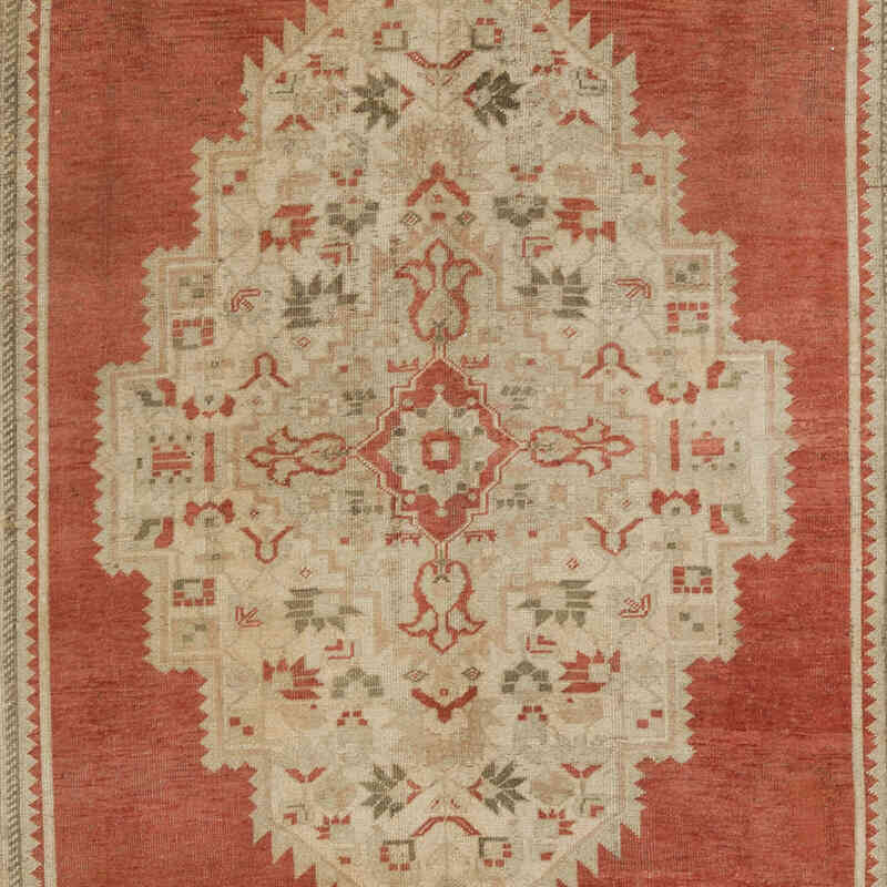 Alfombra Vintage Turca Anudada a Mano - 206 cm x 358 cm - K0067765