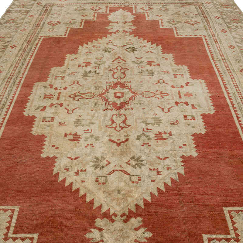 Alfombra Vintage Turca Anudada a Mano - 206 cm x 358 cm - K0067765