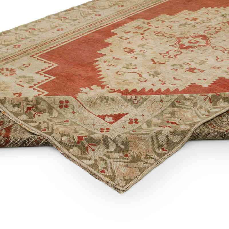 Alfombra Vintage Turca Anudada a Mano - 206 cm x 358 cm - K0067765