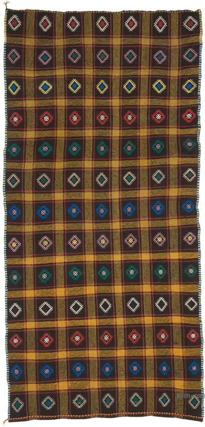 Vintage Anatolian Jijim Rug - 4' 8" x 9' 9" (56" x 117")