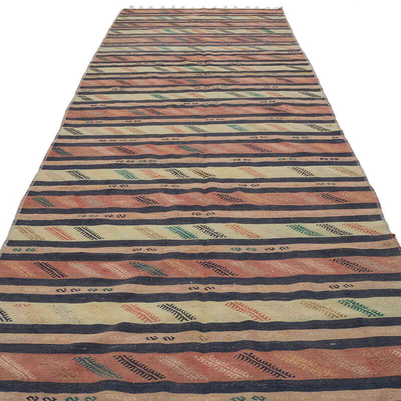 Vintage Anatolian Kilim Runner - 3' 10" x 12' 4" (46" x 148") - K0067778