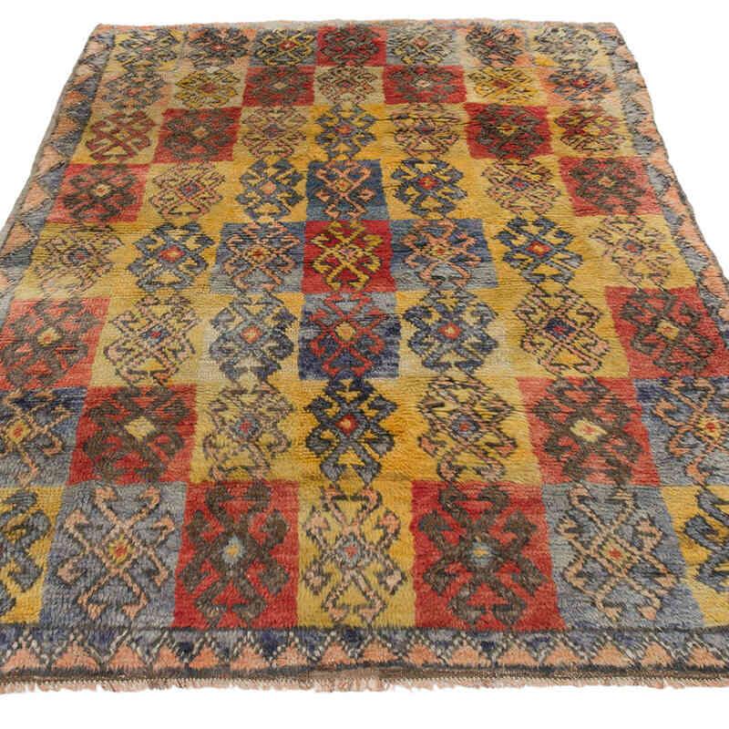 Vintage Anatolian Tulu Rug - 4' 2" x 6' 5" (50" x 77") - K0067783