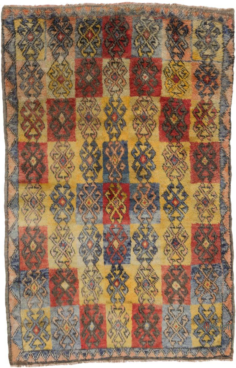 Vintage Anatolian Tulu Rug - 4' 2" x 6' 5" (50" x 77") - K0067783
