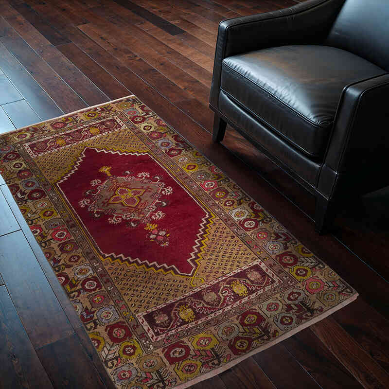 El Dokuma Vintage Halı - 89 cm x 160 cm - K0067795