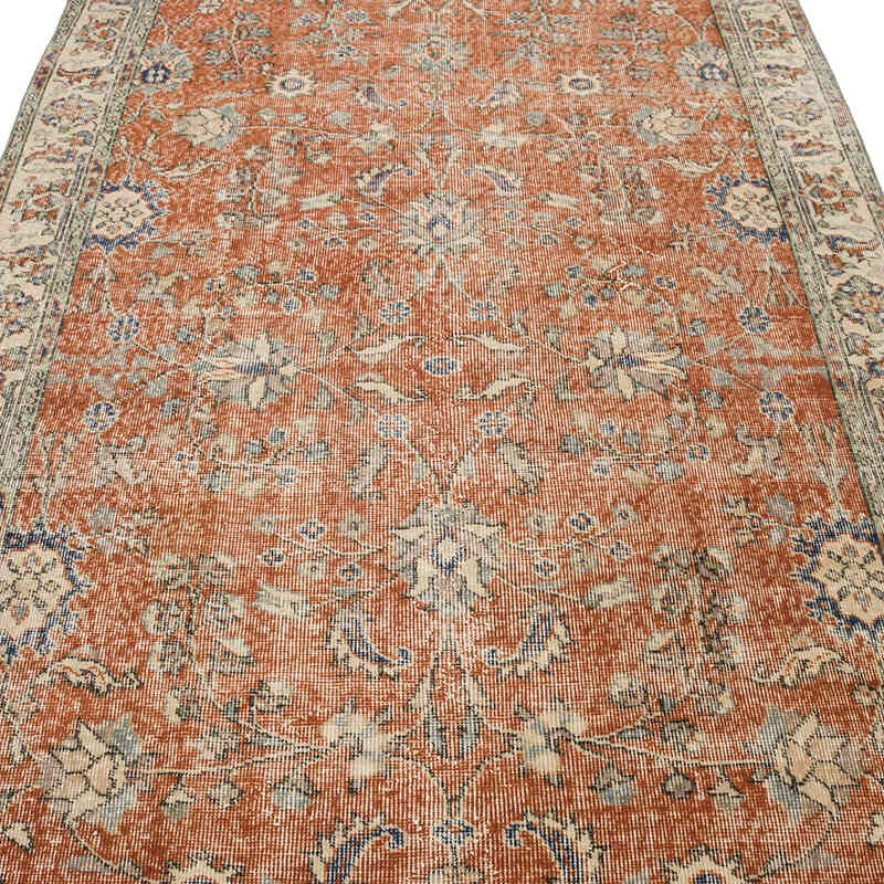 Vintage Turkish Hand-Knotted Rug - 4' 7" x 7' 9" (55" x 93") - K0067808