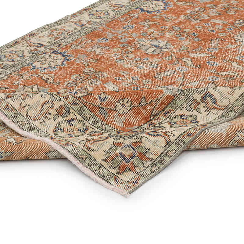 Vintage Turkish Hand-Knotted Rug - 4' 7" x 7' 9" (55" x 93") - K0067808