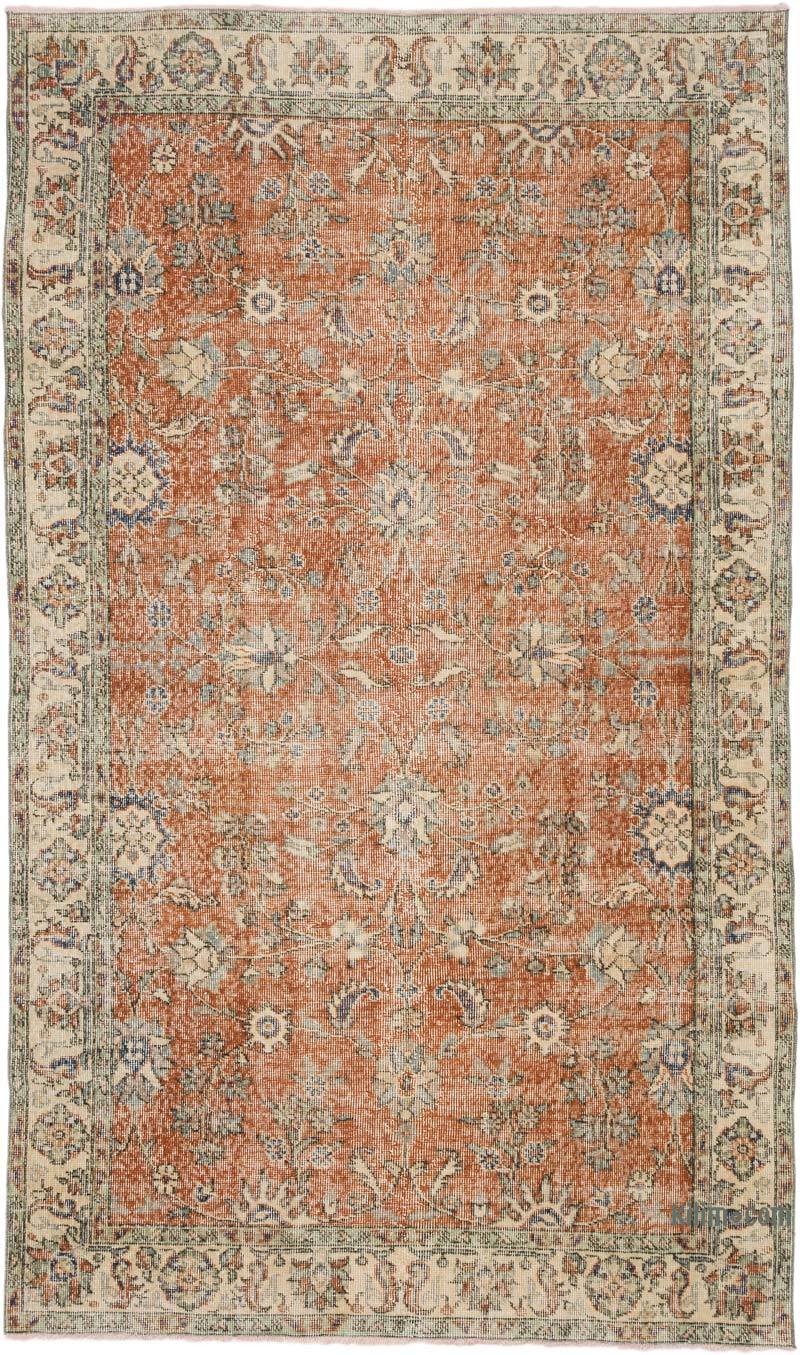 Vintage Turkish Hand-Knotted Rug - 4' 7" x 7' 9" (55" x 93") - K0067808