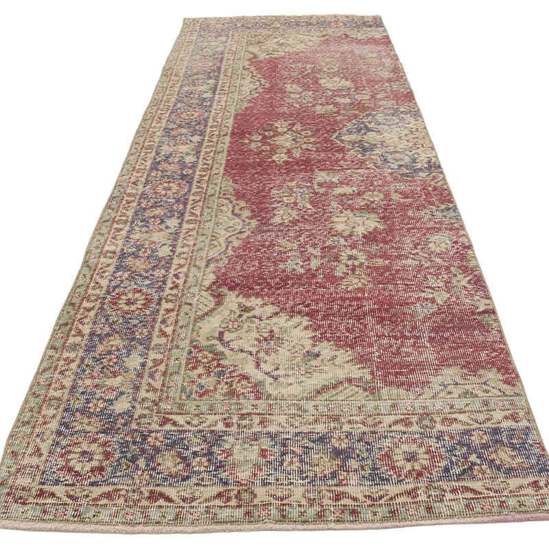 Vintage Turkish Hand-Knotted Runner - 3' 3" x 10' 4" (39" x 124") - K0067810