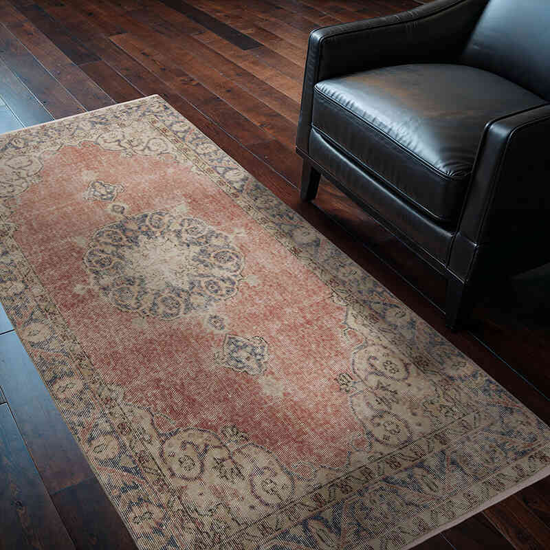 El Dokuma Vintage Halı - 111 cm x 204 cm - K0067812