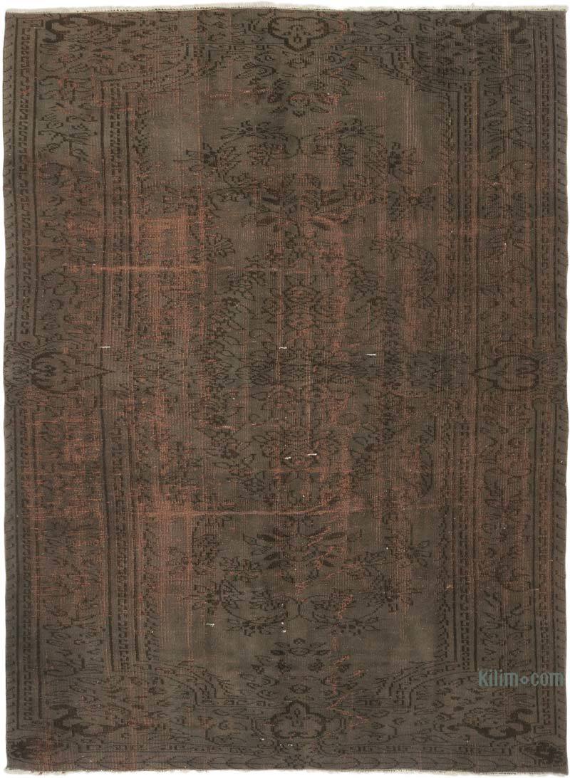 Boyalı El Dokuma Vintage Halı - 186 cm x 252 cm - K0067853