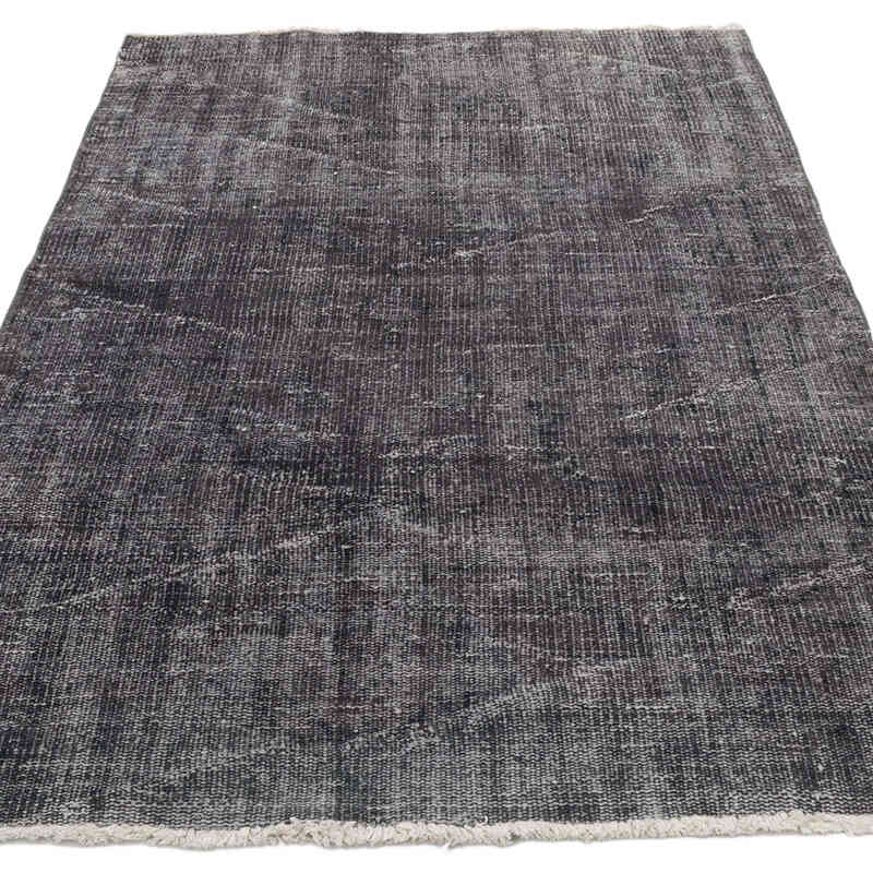 Over-dyed Vintage Hand-Knotted Turkish Rug - 3' 7" x 5' 6" (43" x 66") - K0067857