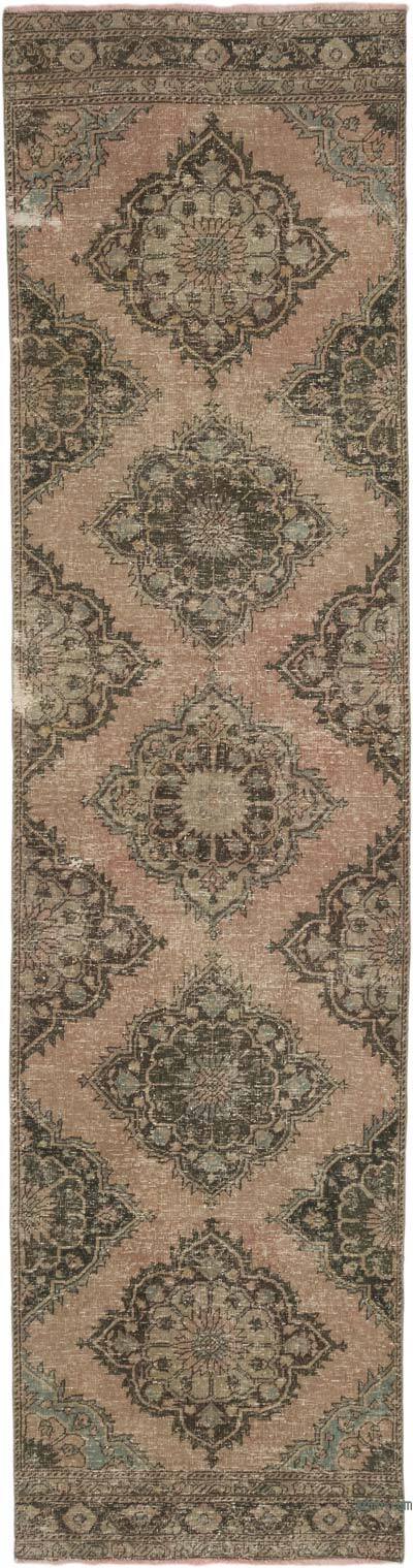 Vintage Turkish Hand-Knotted Runner - 3' 4" x 12' 8" (40" x 152")