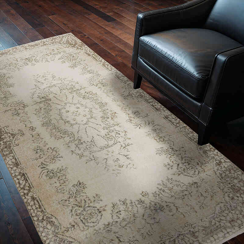 Alfombra Vintage Turca Anudada a Mano - 116 cm x 209 cm - K0067868