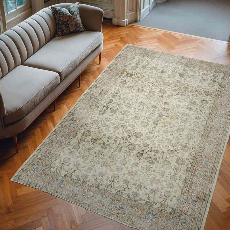 Alfombra Vintage Turca Anudada a Mano - 208 cm x 307 cm - K0067874
