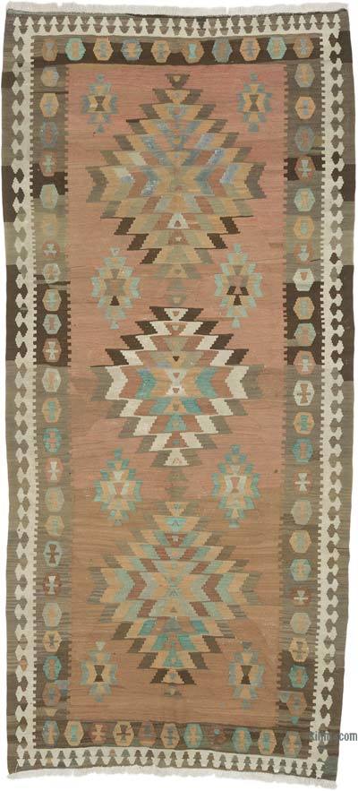 Alfombra Vintage Turca Anudada a Mano - 142 cm x 309 cm