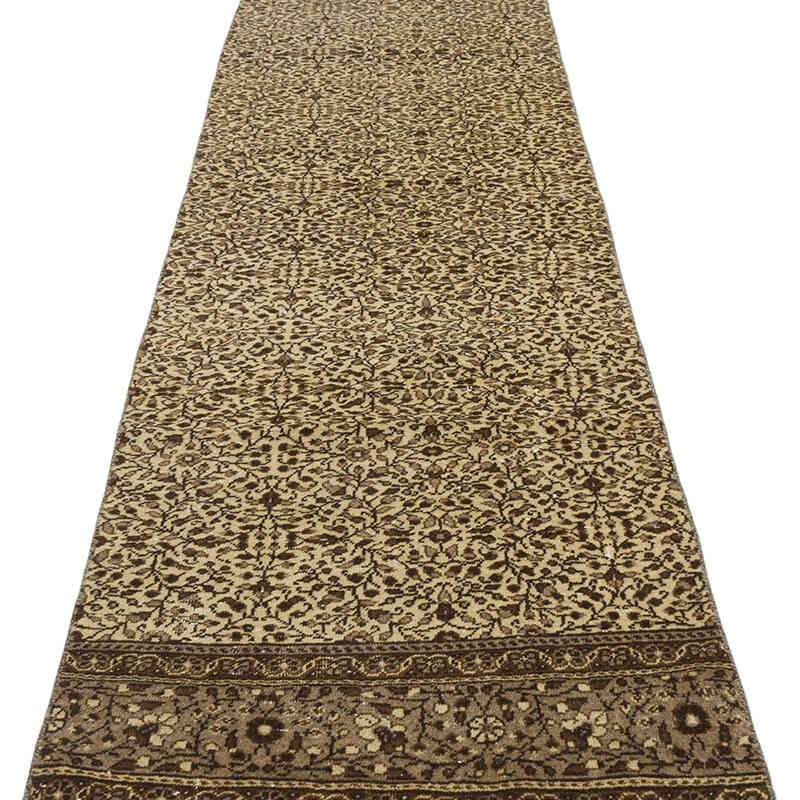 Beige Alfombra Turca Vintage De Pasillo - 70 cm x 279 cm - K0067902