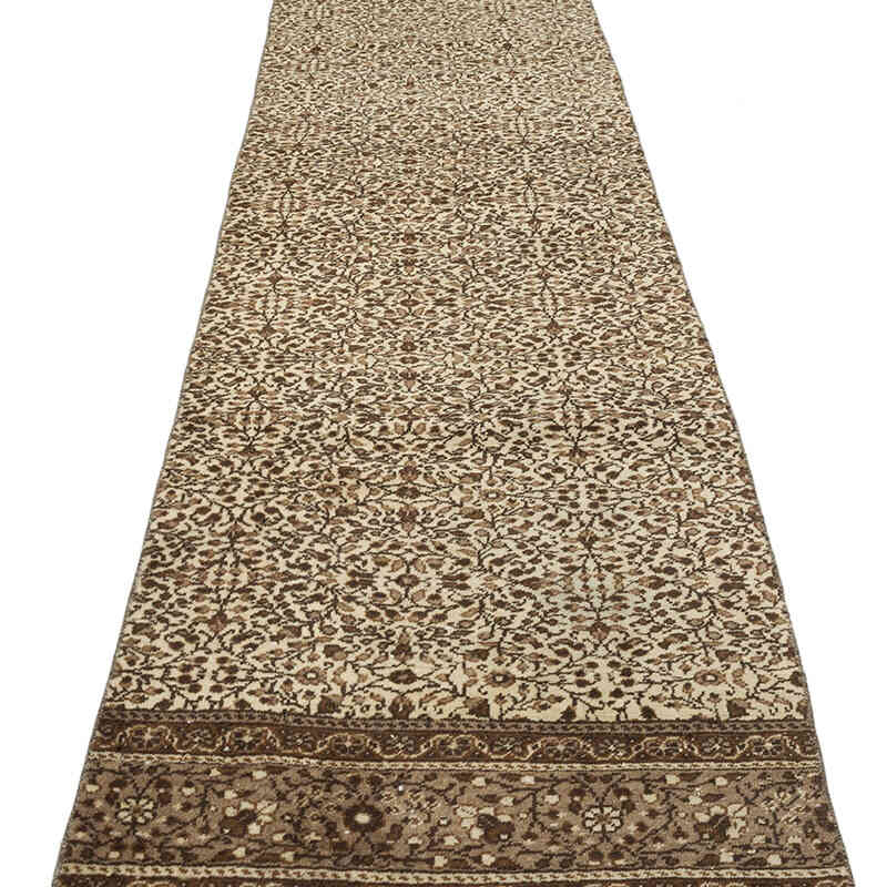 Beige Alfombra Turca Vintage De Pasillo - 70 cm x 279 cm - K0067902