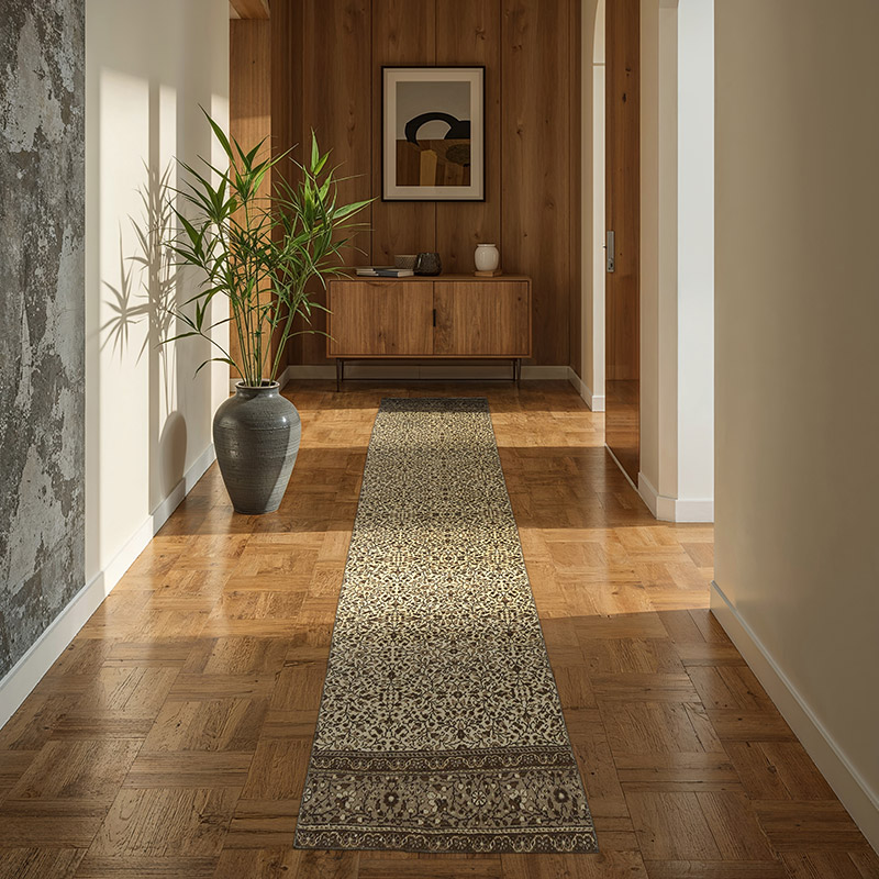 Beige Alfombra Turca Vintage De Pasillo - 70 cm x 279 cm - K0067902