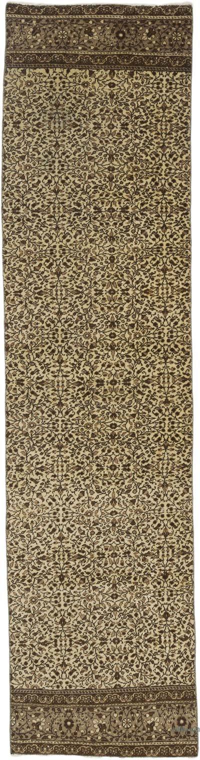 Beige Alfombra Turca Vintage De Pasillo - 70 cm x 279 cm