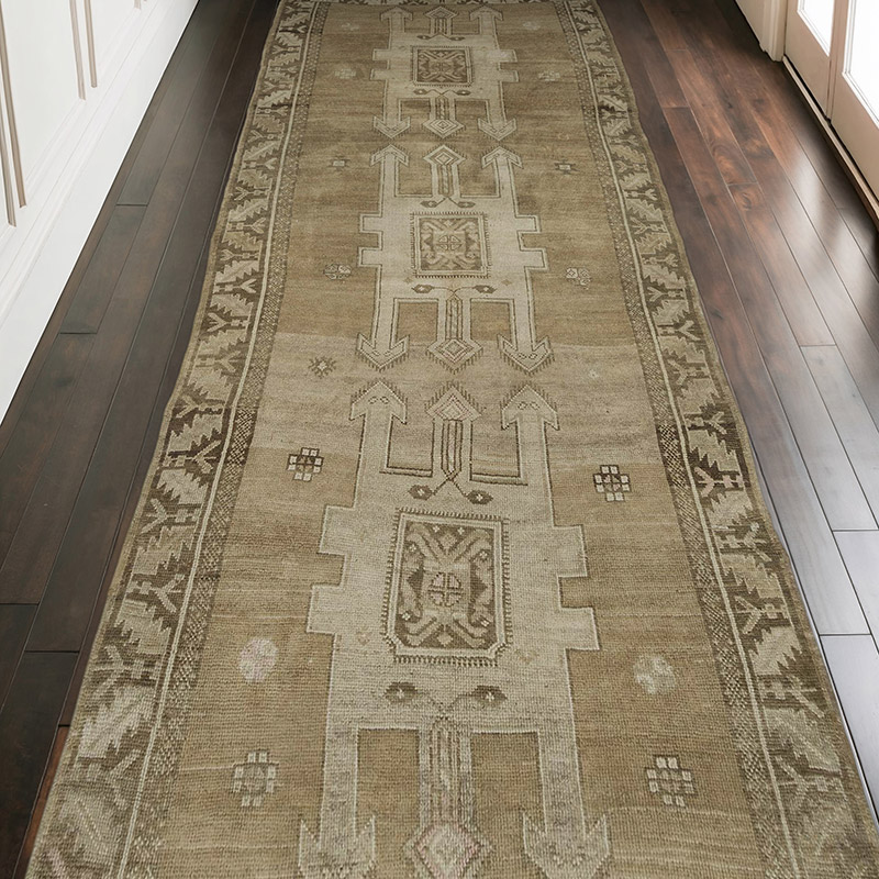 Alfombra Vintage Turca Anudada a Mano - 149 cm x 374 cm - K0067909