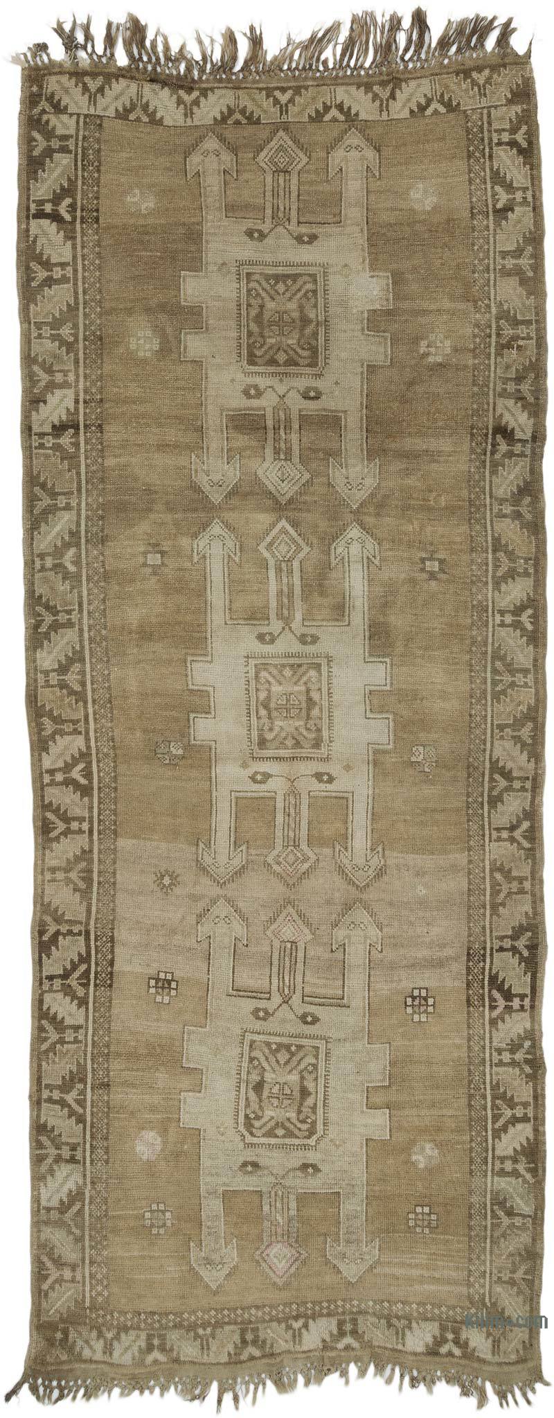 Alfombra Vintage Turca Anudada a Mano - 149 cm x 374 cm - K0067909