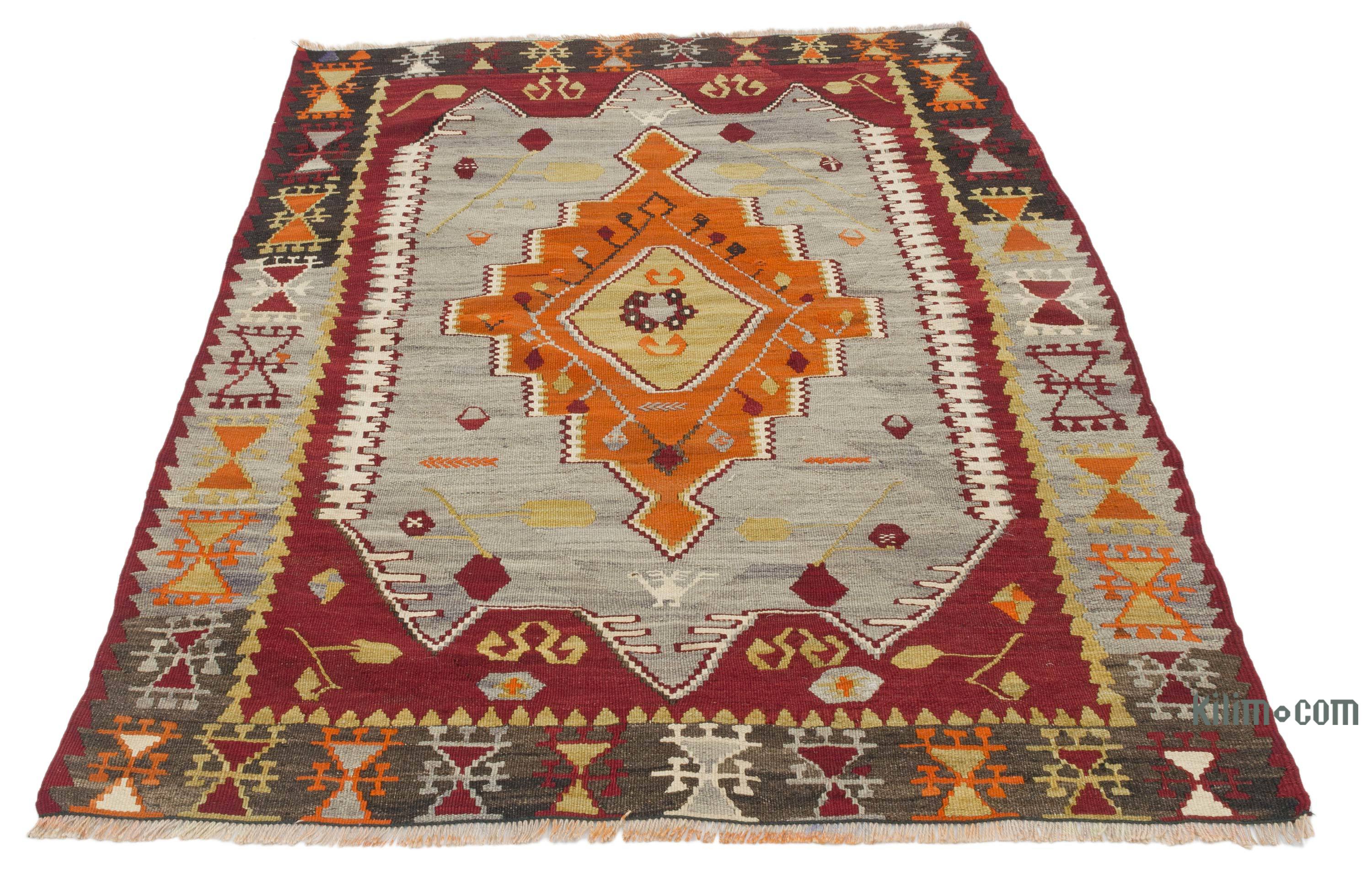 K0068186 Vintage Afyon Kilim Rug - 3' 4 x 4' 8 (40 x 56)  The Source  for Vintage Rugs, Tribal Kilim Rugs, Wool Turkish Rugs, Overdyed Persian  Rugs, Runner Rugs, Patchwork