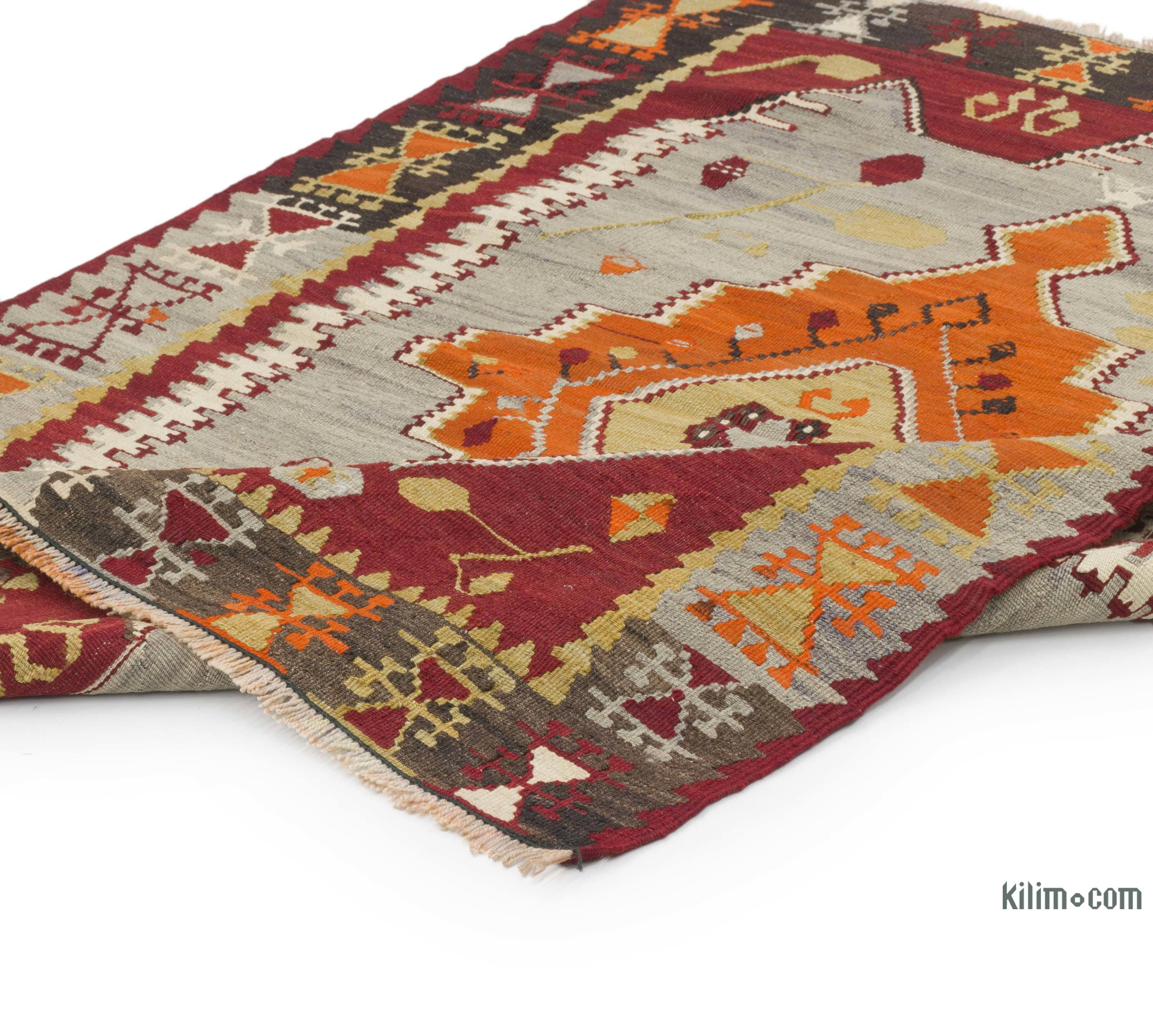 K0068186 Vintage Afyon Kilim Rug - 3' 4 x 4' 8 (40 x 56)  The Source  for Vintage Rugs, Tribal Kilim Rugs, Wool Turkish Rugs, Overdyed Persian  Rugs, Runner Rugs, Patchwork