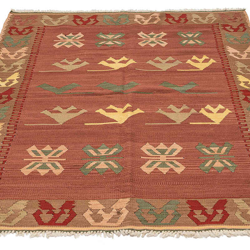 New Handwoven Turkish Kilim Rug - 4' 2" x 5' 9" (50" x 69") - K0068242