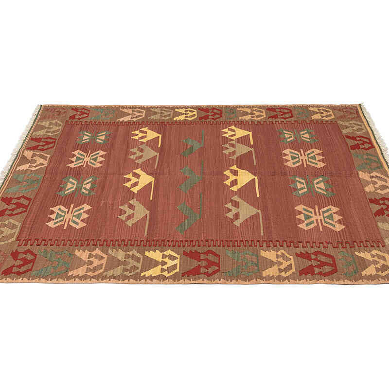 New Handwoven Turkish Kilim Rug - 4' 2" x 5' 9" (50" x 69") - K0068242