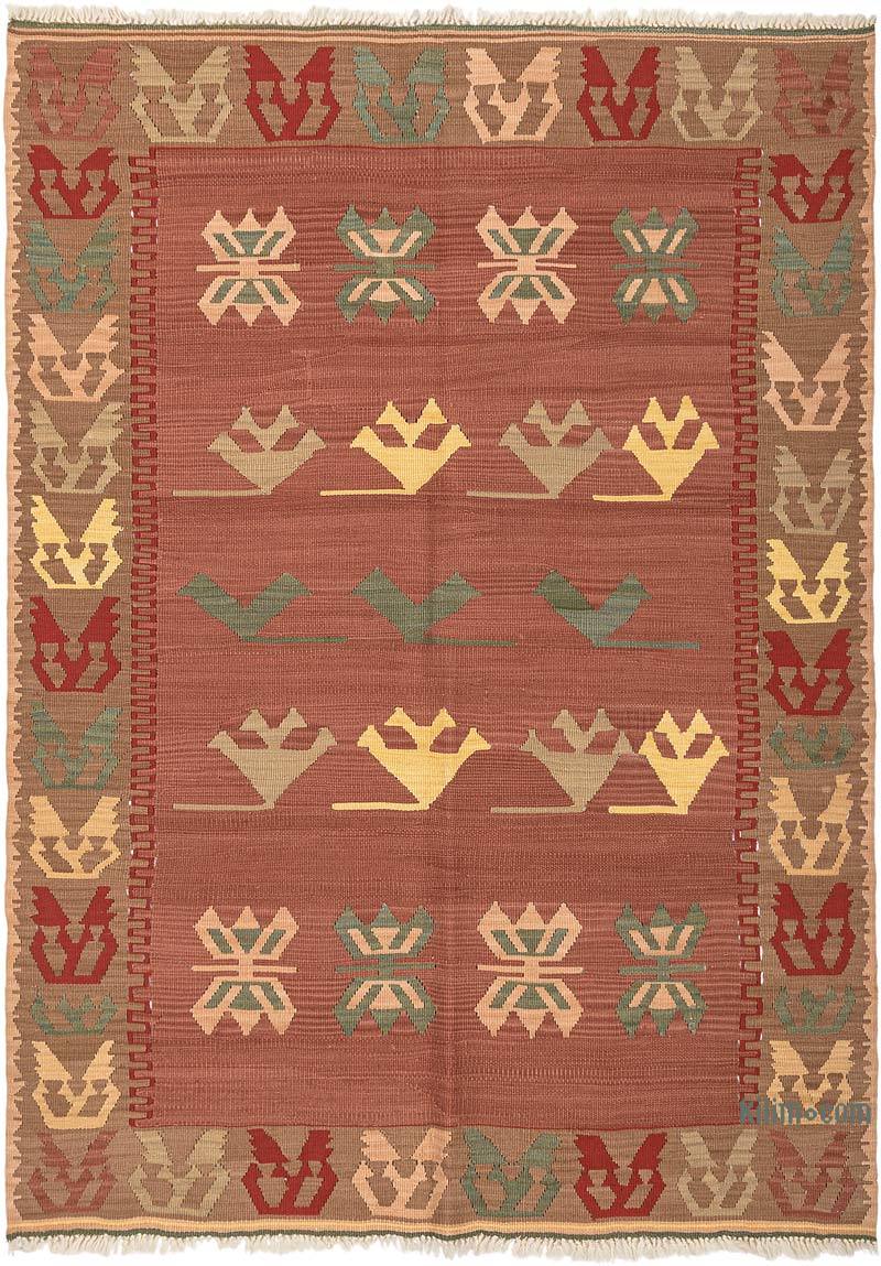 New Handwoven Turkish Kilim Rug - 4' 2" x 5' 9" (50" x 69") - K0068242
