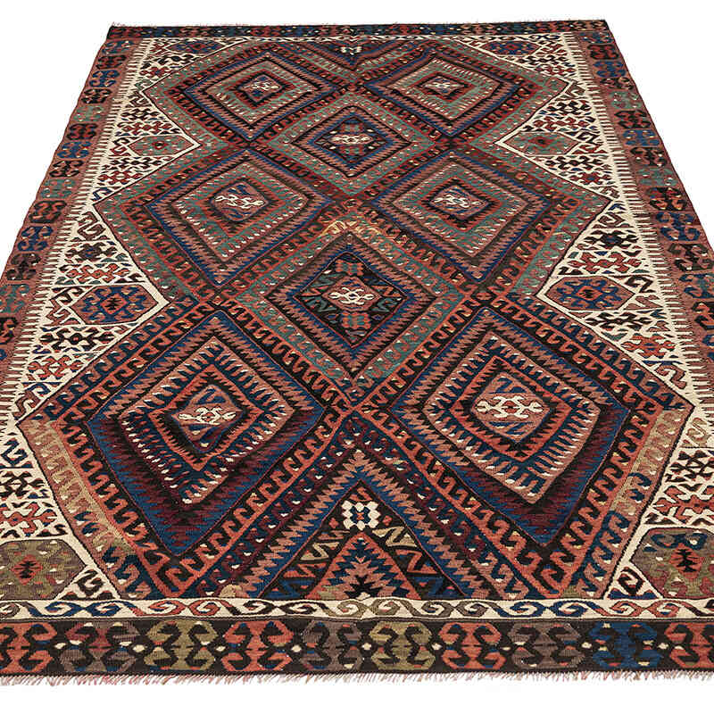 Vintage Fethiye Kilim Rug - 5'  x 8' 6" (60" x 102") - K0068255