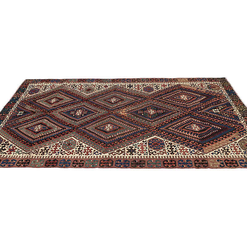Vintage Fethiye Kilim Rug - 5'  x 8' 6" (60" x 102") - K0068255