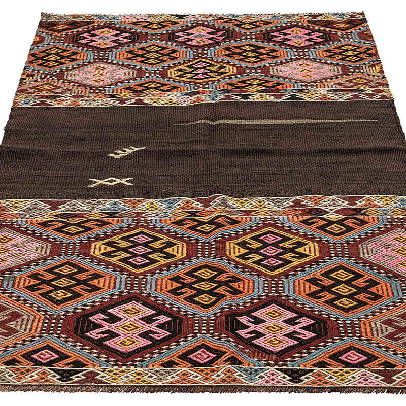 Vintage Bayburt Kilim Rug - 3' 7" x 5' 11" (43" x 71") - K0068269