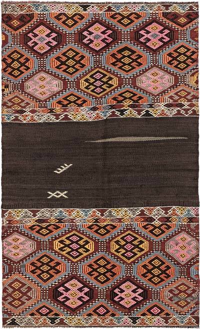 Vintage Bayburt Kilim Rug - 3' 7" x 5' 11" (43" x 71")
