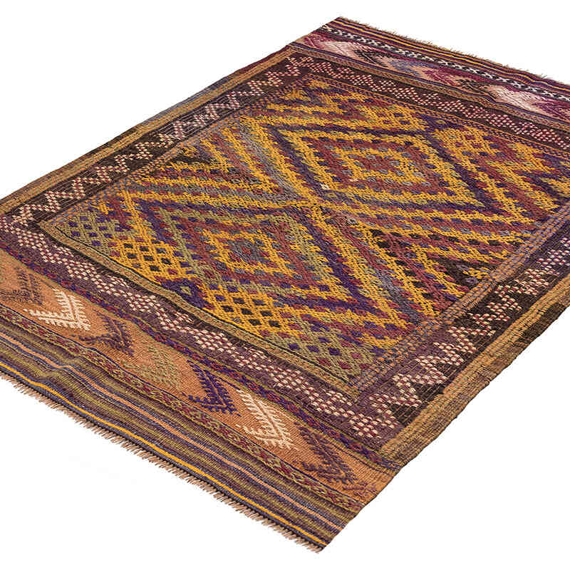Vintage Fethiye Jijim Rug - 3' 10" x 5' 3" (46" x 63") - K0068271