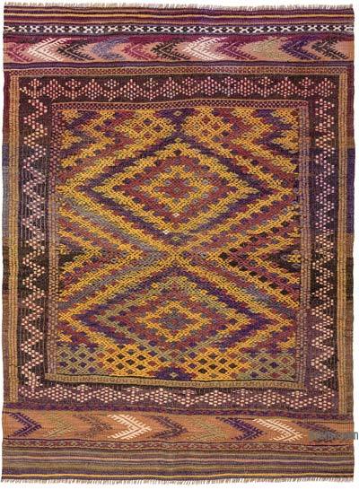 Vintage Fethiye Jijim Rug - 3' 10" x 5' 3" (46" x 63")
