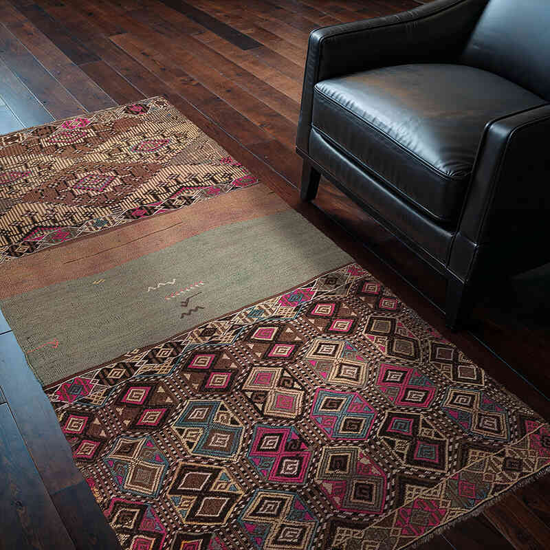 Vintage Bayburt Kilimi - 104 cm x 193 cm - K0068291