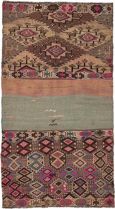 Vintage Bayburt Kilim Rug - 3' 5" x 6' 4" (41" x 76")