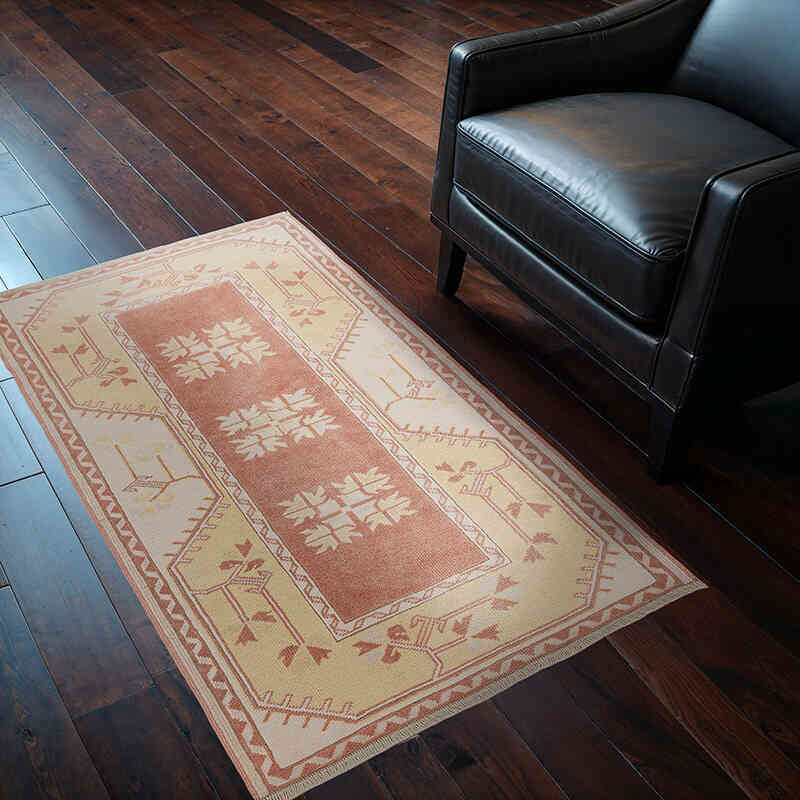Alfombra Vintage Turca Anudada a Mano - 84 cm x 134 cm - K0068302