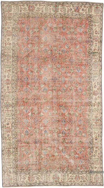 Vintage Turkish Hand-Knotted Rug - 5' 1" x 9' 1" (61" x 109")