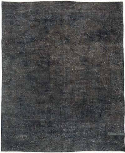 K0041336 Black Over-dyed Vintage Hand-Knotted Oriental Rug - 9' 11