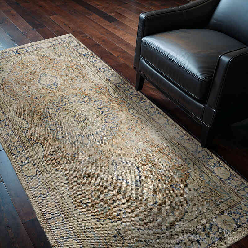 Vintage Turkish Hand-Knotted Rug - 3' 7" x 6' 9" (43" x 81") - K0068383