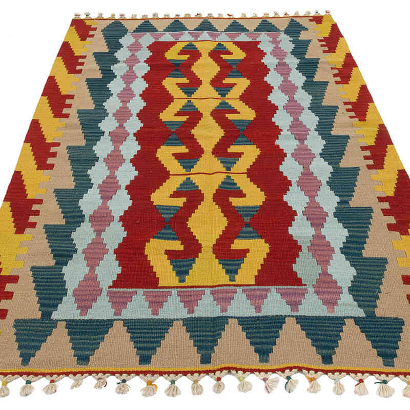 New Kayseri Kilim Rug - 3' 7" x 5' 7" (43" x 67") - K0068421