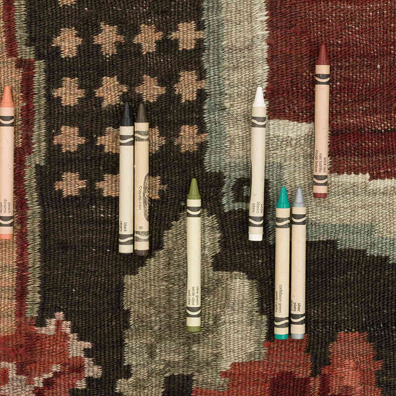 Vintage Handwoven Moldovan Kilim Rug - 5' 8" x 7' 10" (68" x 94") - K0068445