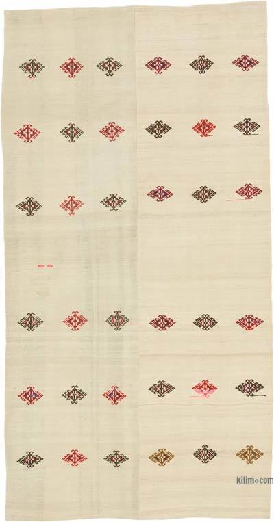 Vintage Anatolian Kilim Rug - 4' 9" x 9' 4" (57" x 112")