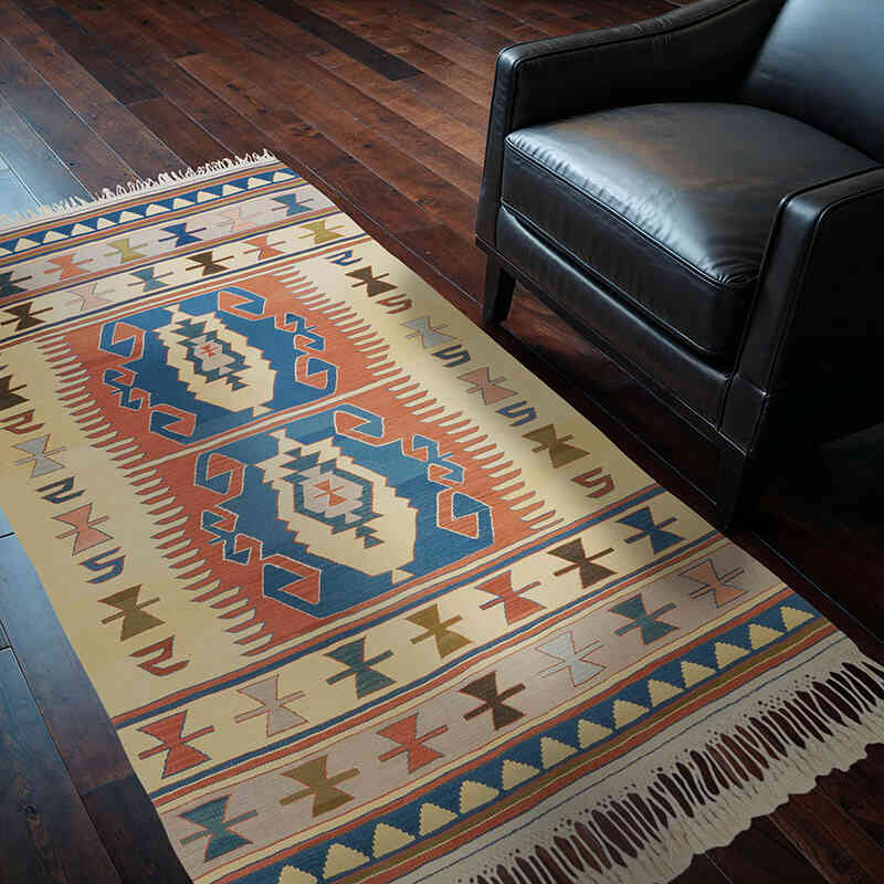 Alfombra Vintage Kilim Turca - 125 cm x 196 cm - K0068453